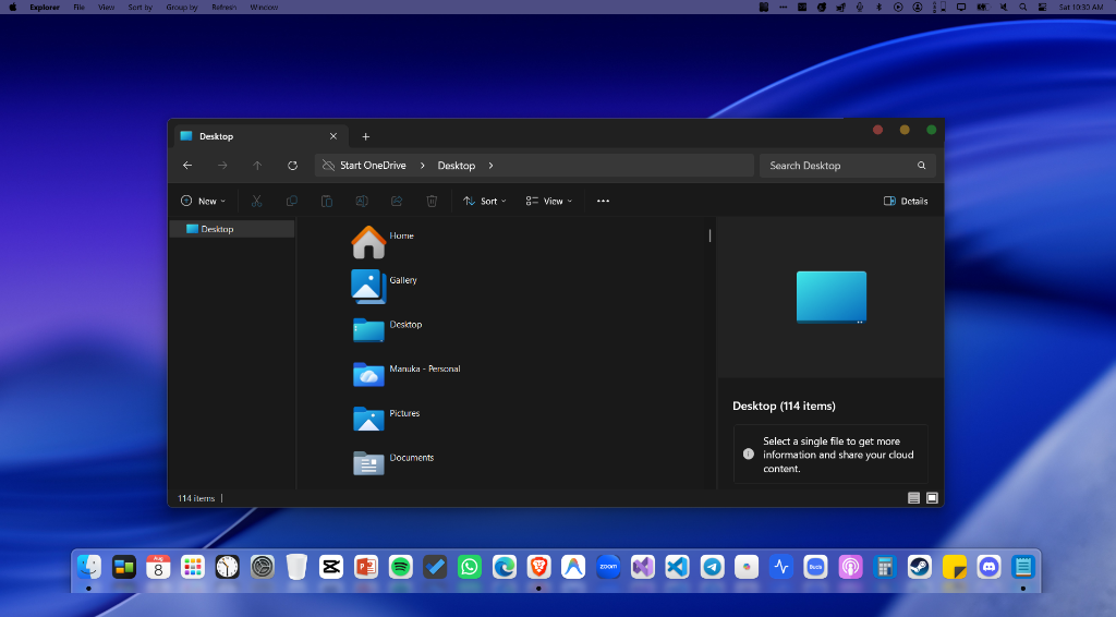 MacTrafficLights showing traffic light window controls on File Explorer
